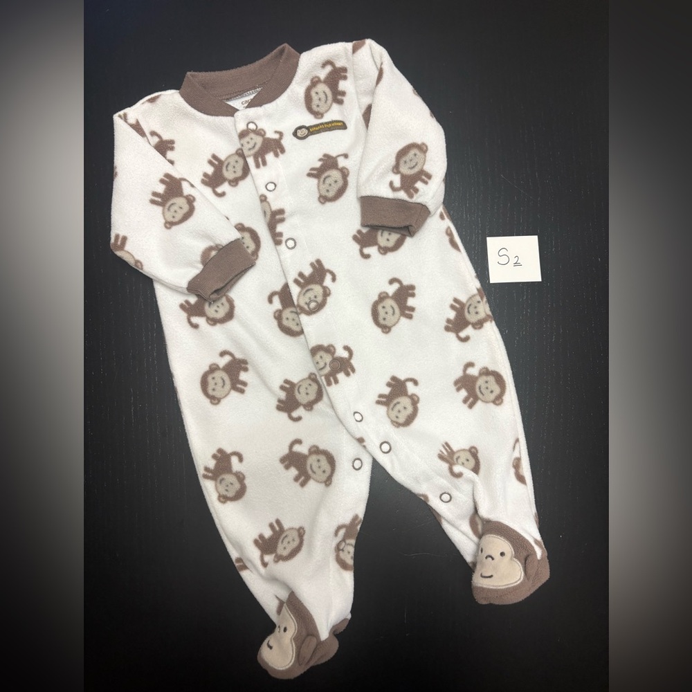 Carter's 3m Monkey Theme Fleece Sleeper